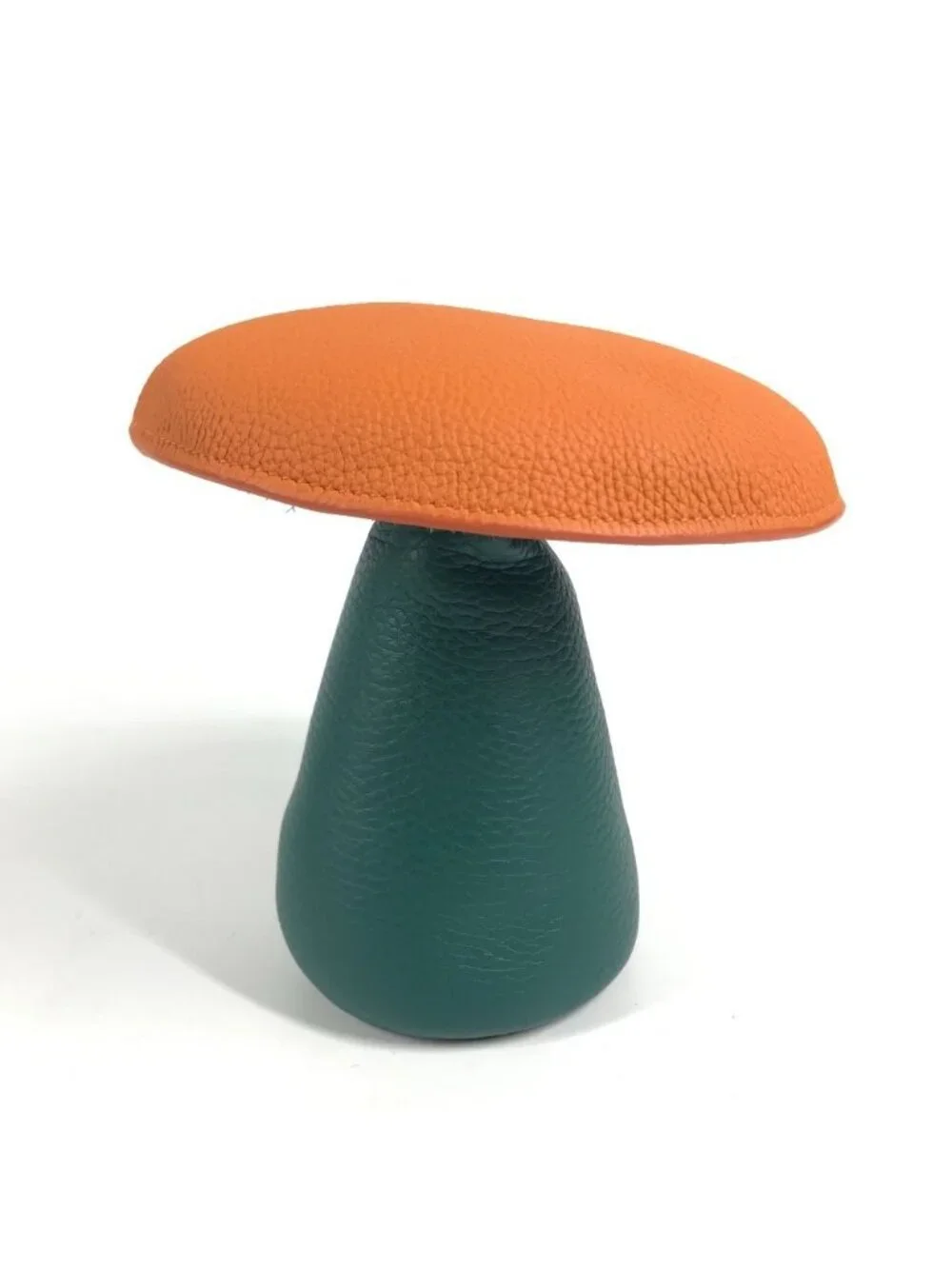 Hermes Object Paperweight Mushroom GM Leather Orange